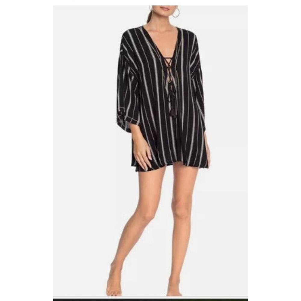 Robin Piccone Claire Tunic Style 192117 Swim Cover Up‎ XS Black
